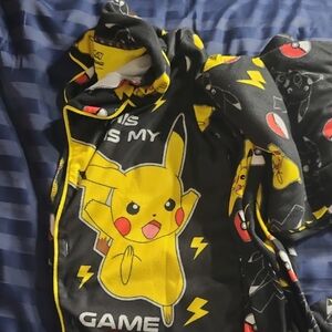 Nintendo Pikachu Kids Pajama Set - Black and Yellow